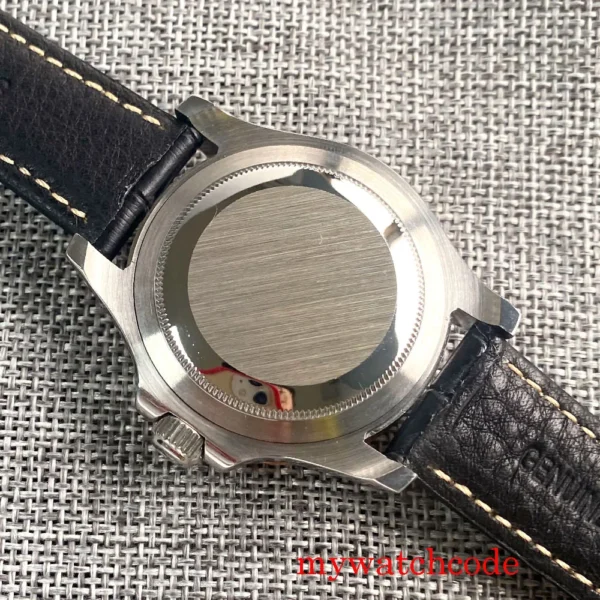 41mm Parnis Black Dial Black Sapphire Glass Ceramic Bezel 21 Jewels Miyota 8215 Automatic Men's Watch Bidirectional Bezel - Image 6