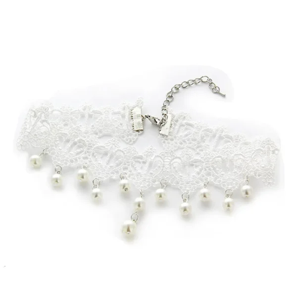 Elegance Pure Beads Tassel Fashion Velvet Flower Crown Choker for Women Vintage Sexy Lace Necklace Girl Neck Jewelry Accessories - Image 3