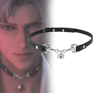 Game Love And Deepspace Sylus Cosplay Choker Adult Unisex Alloy Leather Sexy Necklace Bell Pendant Jewelry Accessories Prop