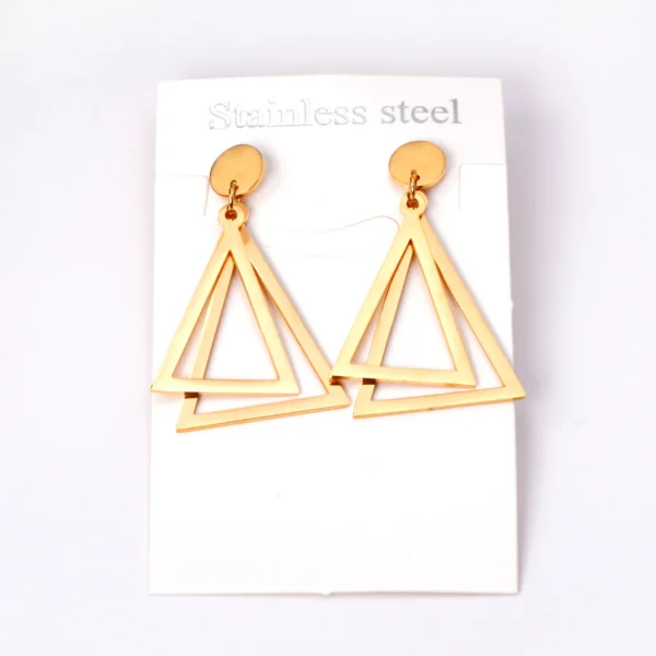 2024 Trendy Stainless Steel Drop Earrings for Women Minimalist Earrings Set Gold Silver Color jewelry accessories ​Gift Wholesal - Image 3