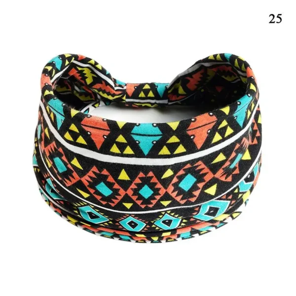 Bohemian Wide Cotton Stretch Headbands Women Headwrap Turban Headwear Bandage Hairbands Bandana Wide Headbands Hair Accessories - Image 5