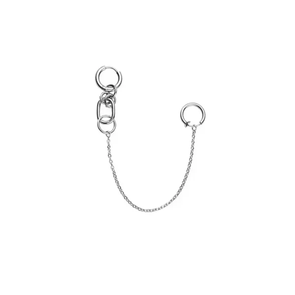 Fake Piercing Lip Clip Earring Anime NANA Okazaki Shinichi Cosplay Punk Chain Linked Earrings Hinged Lip Ring Accessories 1 Set - Image 5