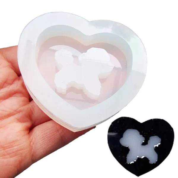 DIY Heart Cat Dog Shaker Mold Silicone Epoxy Resin Mold Jewelry Tool Jewelry Accessories - Image 4