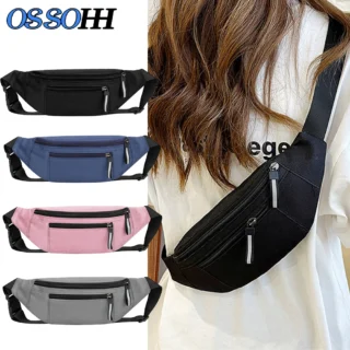 OSSOHH 1Pcs Fanny Packs for Men and Women, Water Resistant Sports Waist Pack Bag Bum Bag for Travel Hiking Running