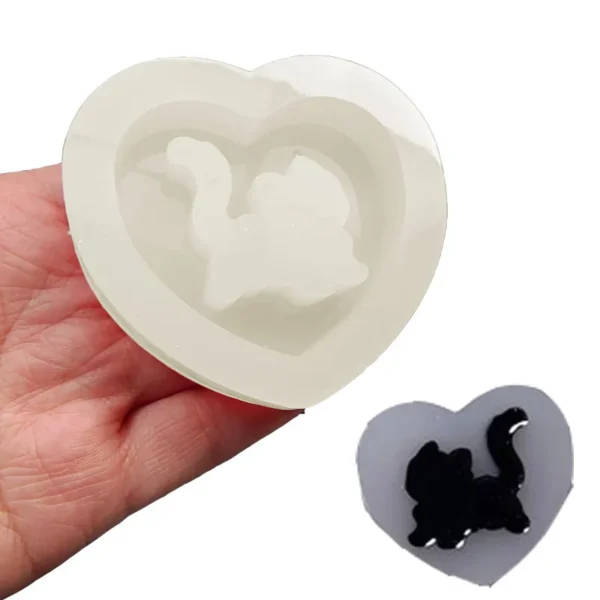 DIY Heart Cat Dog Shaker Mold Silicone Epoxy Resin Mold Jewelry Tool Jewelry Accessories - Image 6