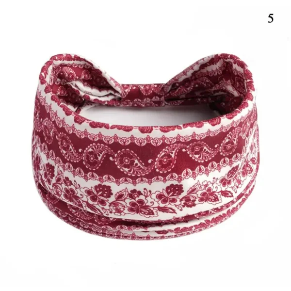 Bohemian Wide Cotton Stretch Headbands Women Headwrap Turban Headwear Bandage Hairbands Bandana Wide Headbands Hair Accessories - Image 6