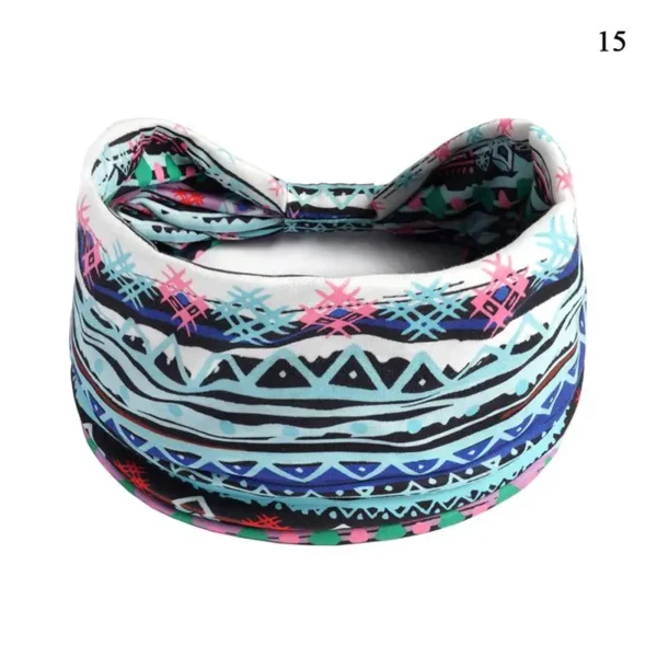 Bohemian Wide Cotton Stretch Headbands Women Headwrap Turban Headwear Bandage Hairbands Bandana Wide Headbands Hair Accessories - Image 3