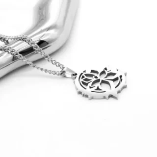 Anime Game MiHoYo Honkai Impact 3 Elysia Theme Cosplay Copper Plated Palladiu Necklace Pendant Metal Choker Chain Accessories