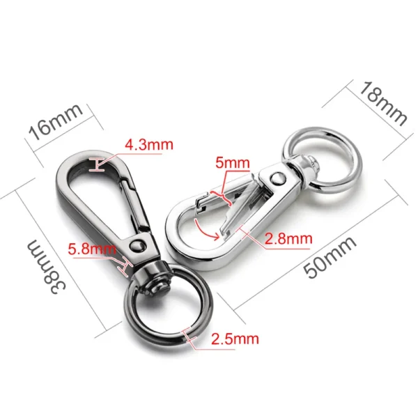 2/4/6 Pcs/Lot Swivel Loster Clasps Metal Clip Buckles Keychain O Ring Snap Hook Dog Collar Bag Handbag DIY Accessories P035 - Image 7