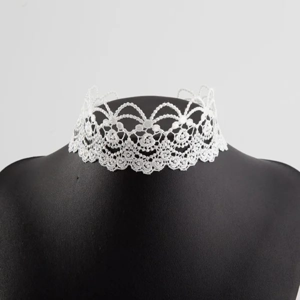 Elegance Pure Beads Tassel Fashion Velvet Flower Crown Choker for Women Vintage Sexy Lace Necklace Girl Neck Jewelry Accessories - Image 2