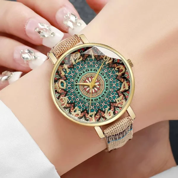 3PCS/Set Fashion Women Watches Casual Leather Strap Arabic Dial Quartz Wristwatch Reloj Mujer（Without Box） - Image 3